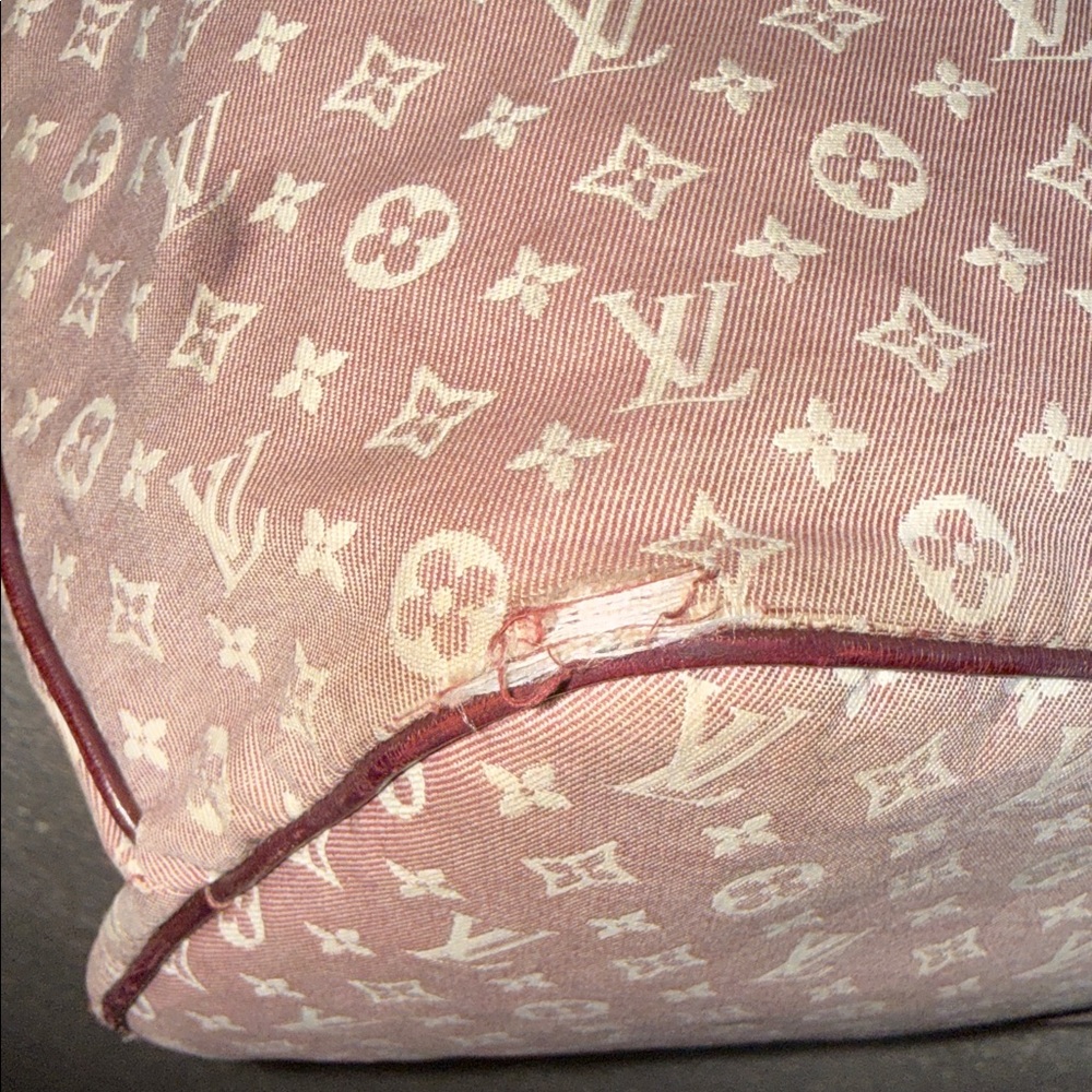 Louis Vuitton Pink & Brown mini Lin neverfull MM Monogram SEPHIA Tote IDYLLE - Picture 8 of 17